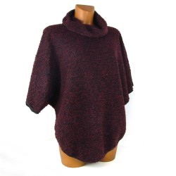 Poncho femme en maille...