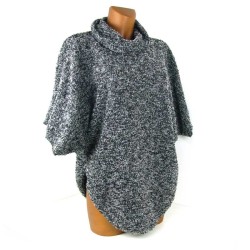 Poncho femme en maille...