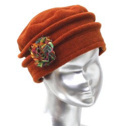 Chapeau, toque orange femme...