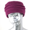 Chapeau, toque femme couleur Fushia en polaire. 8 couleurs disponibles, 2 hauteurs proposées, 2 plis. Fabrication française