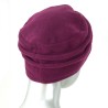 Chapeau, toque femme couleur Fushia en polaire. 8 couleurs disponibles, 2 hauteurs proposées, 2 plis. Fabrication française